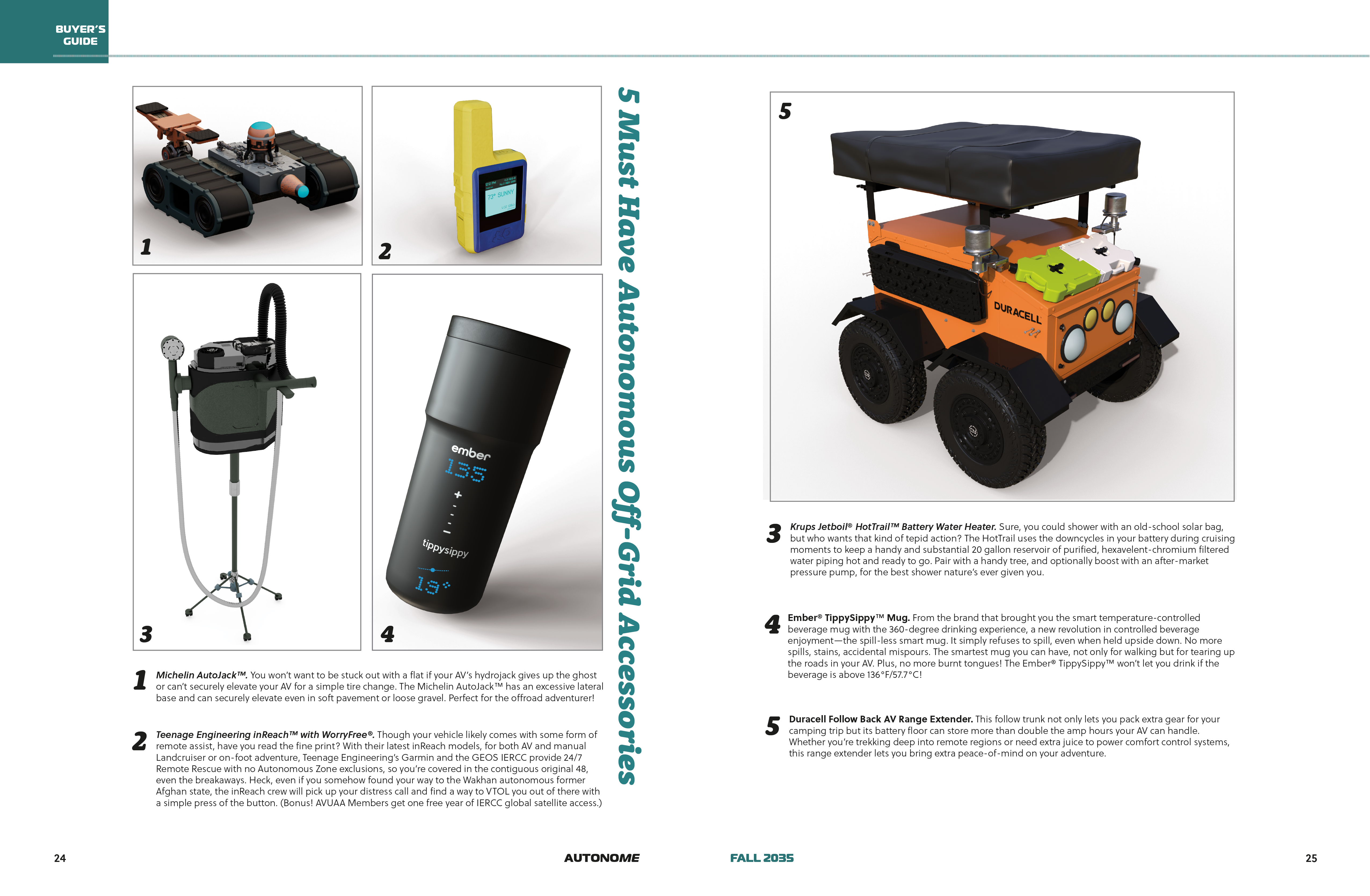 Spread from the Near Future Laboratory's magazine from a possible autonomous vehicle future